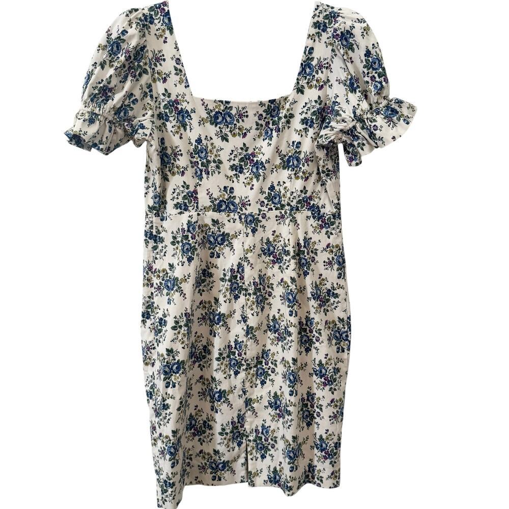 Tuckernuck Cream Mini Dress with Blue Floral Pattern - Picture 5 of 8